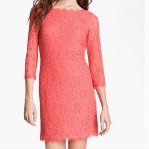 Diane Von Furstenberg Zarita Pink Grapefruit Lace